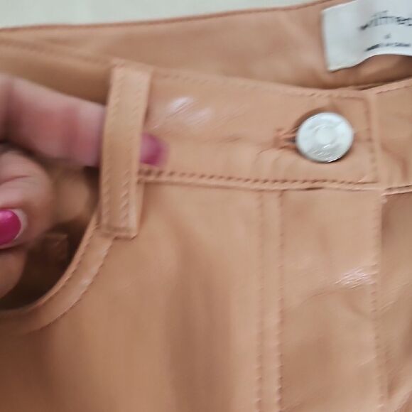 Wilfred Camel Faux Leather Pants - Picture 8 of 16